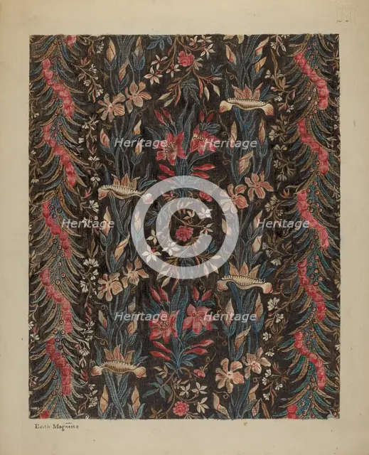 Printed Cotton, c. 1939. Creator: Edith Magnette.