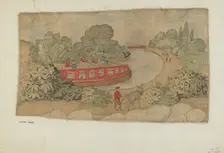 Printed Cotton, c. 1939. Creator: Michael Trekur