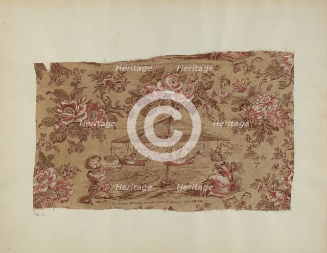 Printed Cotton, c. 1940. Creator: Charlotte Winter.