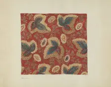 Printed Cotton, c. 1940. Creator: Charlotte Winter