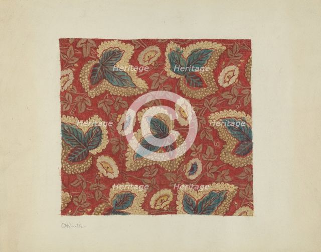 Printed Cotton, c. 1940. Creator: Charlotte Winter.