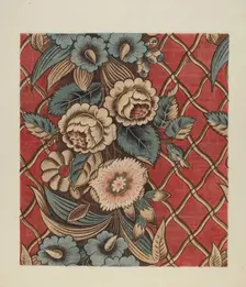 Printed Cotton, c. 1940. Creator: Mina Lowry