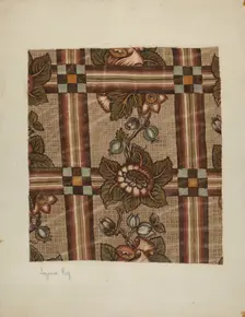 Printed Cotton, c. 1940. Creator: Suzanne Roy