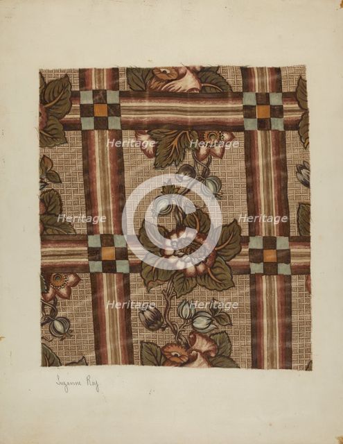 Printed Cotton, c. 1940. Creator: Suzanne Roy.