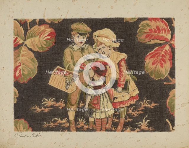 Printed Cotton, c. 1940. Creator: Pearl Gibbo.
