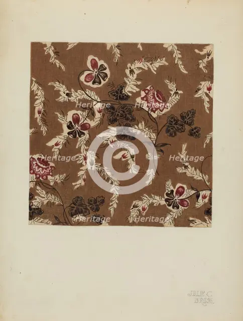 Printed Cotton, c. 1942. Creator: Julie C Brush.