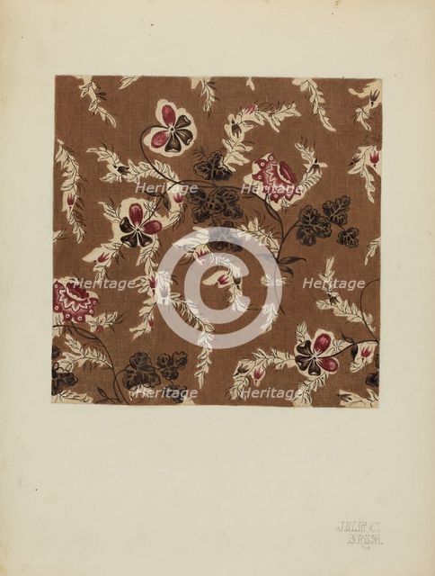 Printed Cotton, c. 1942. Creator: Julie C Brush.