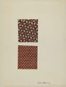 Printed Cotton Swatches, 1935/1942. Creator: Edward D. Williams