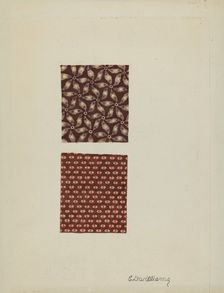 Printed Cotton Swatches, 1935/1942. Creator: Edward D. Williams