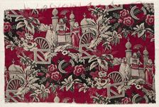 Printed Cotton with Egyptian Scene, 1800s. Creator: Unknown