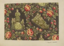 Printed Cotton (Winter Sports), c. 1939. Creator: Pearl Gibbo