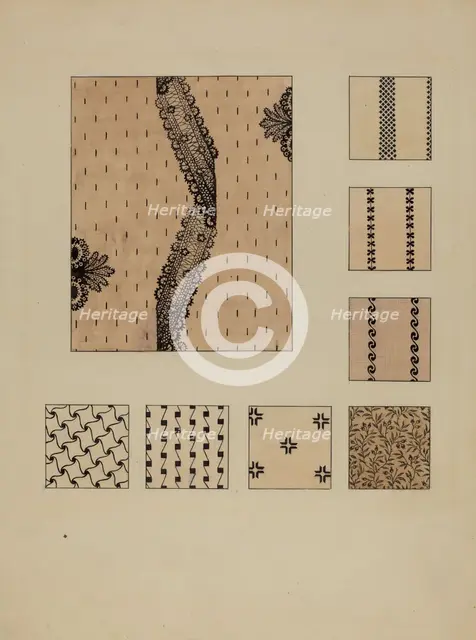 Printed Cottons, c. 1936. Creator: Millia Davenport.