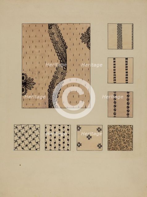 Printed Cottons, c. 1936. Creator: Millia Davenport.
