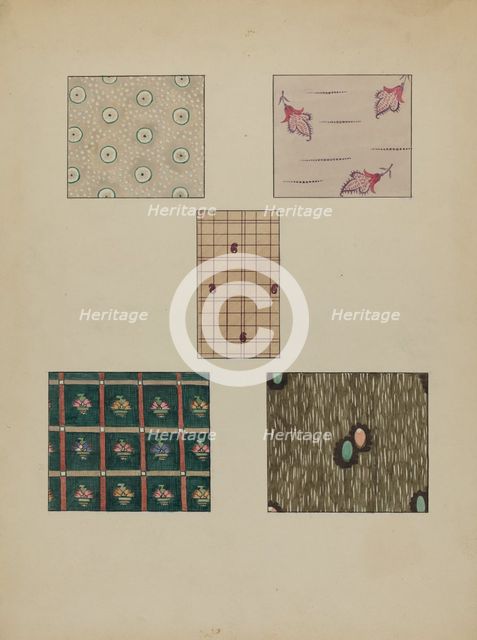 Printed Cottons, c. 1936. Creator: Millia Davenport.