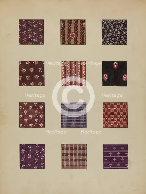 Printed Cottons, c. 1936. Creator: Millia Davenport.