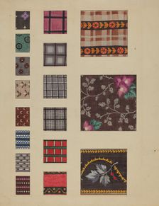Printed Delaines, c. 1936. Creator: Millia Davenport