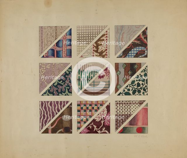 Printed Delaines, c. 1937. Creator: Martha Reed.