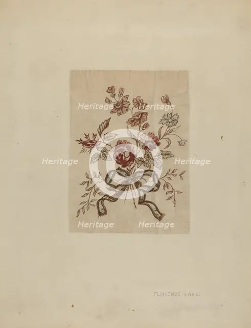 Printed Linen, c. 1937. Creator: Millia Davenport.