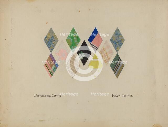 Printed Quilt Patterns, 1935/1942. Creator: Maud Schmid.