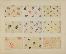 Printed Quilt Patches, 1935/1942. Creator: Edith Magnette