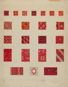 Printed Quilted Patches, 1935/1942. Creator: Francis Law Durand