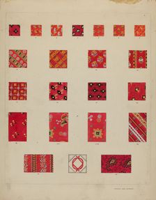 Printed Quilted Patches, 1935/1942. Creator: Francis Law Durand