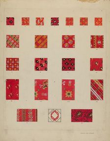 Printed Quilted Patches, 1935/1942. Creator: Francis Law Durand