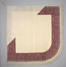Printed Silk Turnover Shawl, 1835-1840. Creator: Unknown