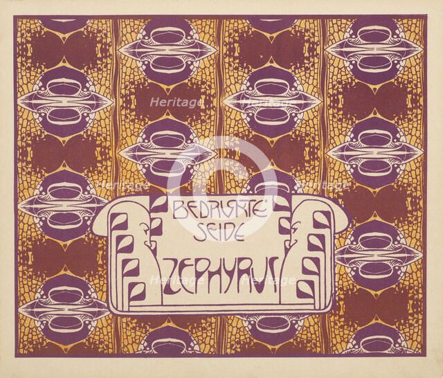 Printed Silk Zephyr, 1901. Creator: Moser, Koloman (1868-1918).