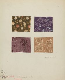 Printed Swatches, 1941. Creator: Mary C. Davidson