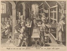 Printers at Work: pl.4, c. 1580/1590. Creator: Theodoor Galle