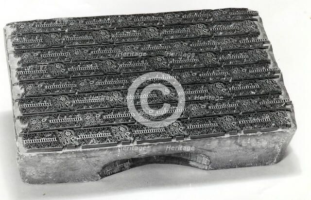 Printing Block, France, 18th century. Creator: Unknown.