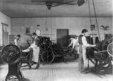 Printing press room, Carlisle Indian School, Carlisle, Pennsylvania, 1901. Creator: Frances Benjamin Johnston