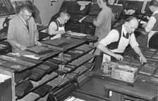 Printing room at the "Jewish Chronicle", London, c1951. Creator: EH Emanuel