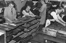 Printing room at the "Jewish Chronicle", London, c1951. Creator: EH Emanuel