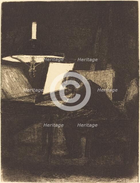 Printmaker (Le Graveur), 1861. Creator: Francois Bonvin.