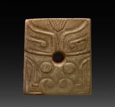 Prismatic Bead with Ogre Mask, 11th-10th Century BC. Creator: Unknown