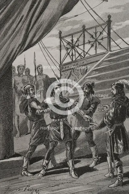 Prison of Juan of Lauria, 1299, (1890). Creator: Joan Serra y Pausas.