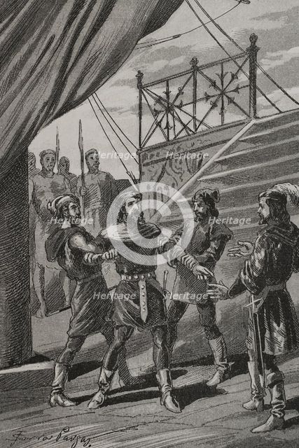Prison of Juan of Lauria, 1299, (1890). Creator: Joan Serra y Pausas.