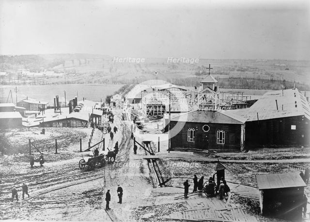 Prison Camp, Guben, with Russian Church, between 1914 and 1915. Creator: Bain News Service.