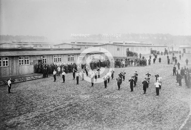 Prison camp, Zossen, exercise, between 1914 and c1915. Creator: Bain News Service.