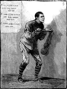 Prison discipline, 1884. Artist: Anon