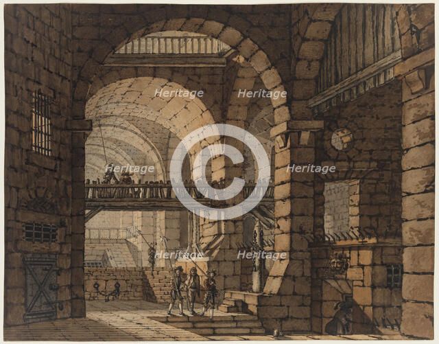 Prison Interior, 1820. Creator: Otto Wagner.