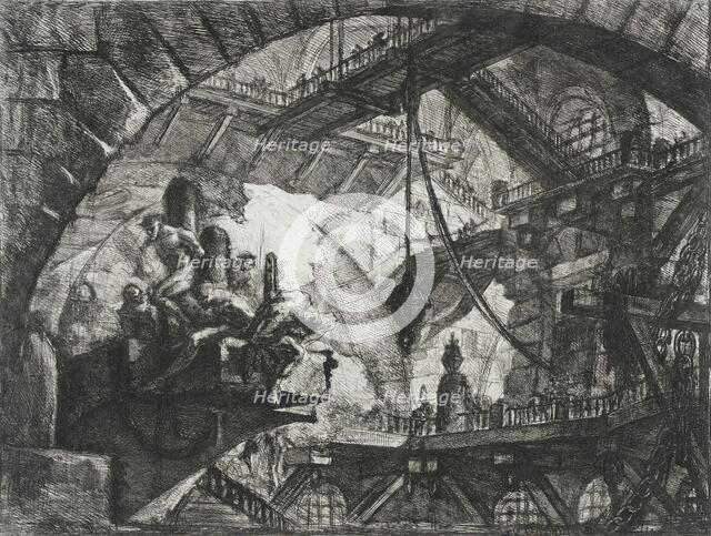 Prisoners on a Projecting Platform, 1761. Creator: Giovanni Battista Piranesi.