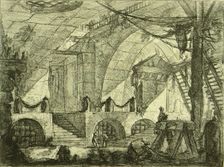 Prisoners on a Projecting Platform, between 1749 and 1750. Creator: Giovanni Battista Piranesi