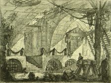 Prisoners on a Projecting Platform, between 1749 and 1750. Creator: Giovanni Battista Piranesi