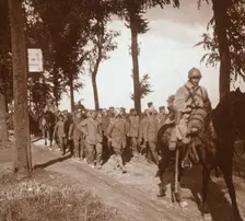 Prisoners at Catenoy, Oise, northern France, c1914-c1918