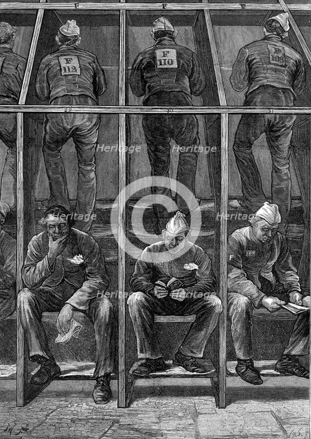 Prisoners at Clerkenwell House of Correction, London, 1874. Artist: Unknown