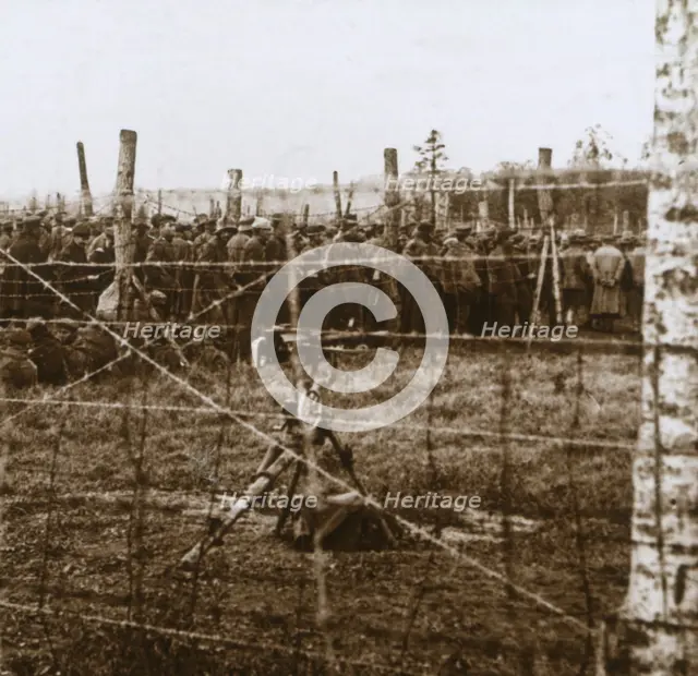 Prisoners at Le Mort Homme, (Dead Man's Hill), northern France, c1914-c1918. Artist: Unknown.