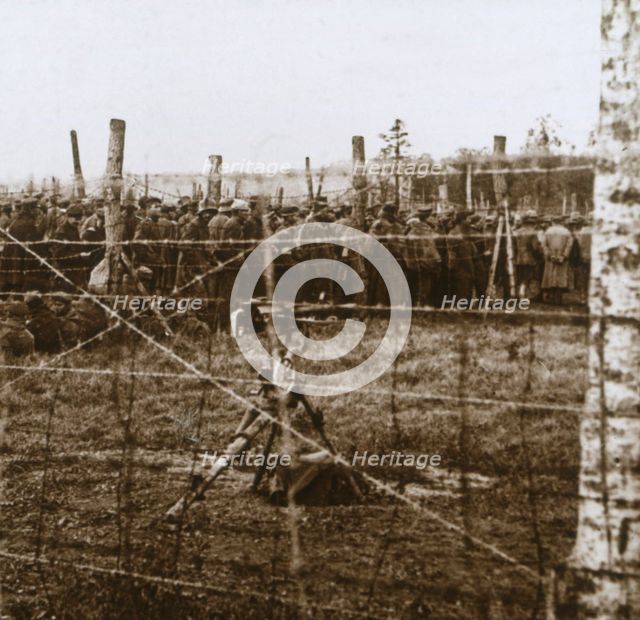 Prisoners at Le Mort Homme, (Dead Man's Hill), northern France, c1914-c1918. Artist: Unknown.